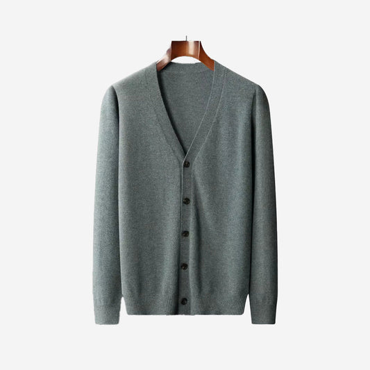 GRÖN MERINOULL CARDIGAN