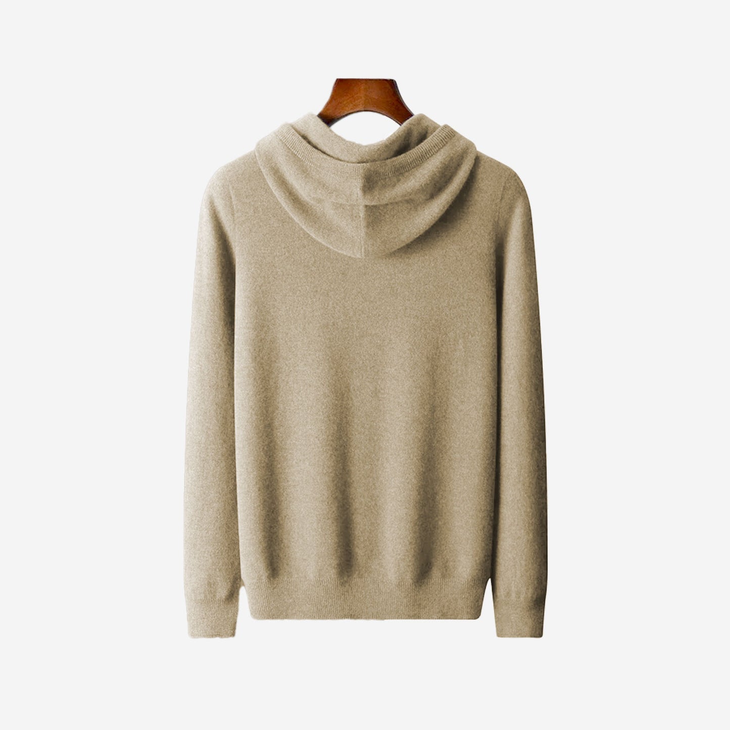 BEIGE MERINOULL HOODIE