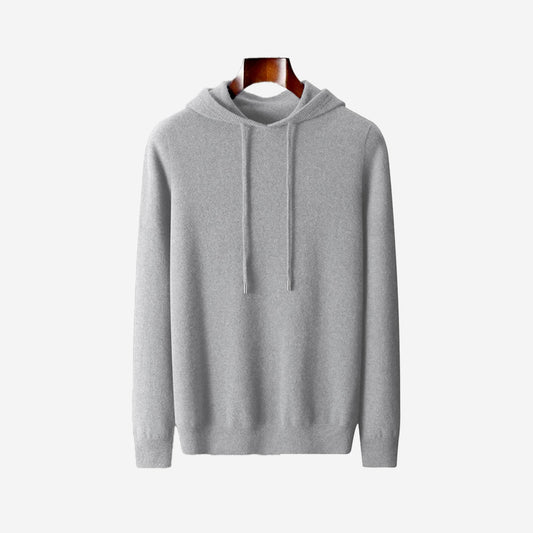 LJUSGRÅ MERINOULL HOODIE