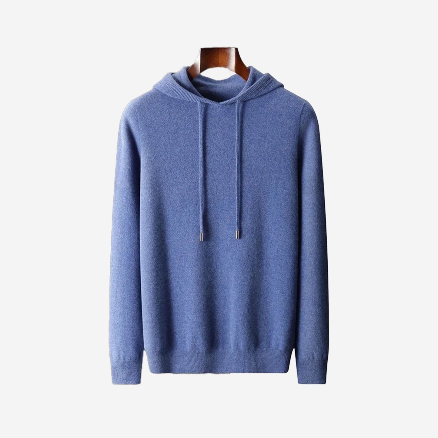 BLÅ MERINOULL HOODIE